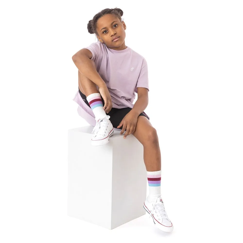 Nano Girls 2 Pack Colorful Stripes Socks : Size 4/6 to 14/16
