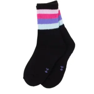 Nano Girls 2 Pack Colorful Stripes Socks : Size 4/6 to 14/16