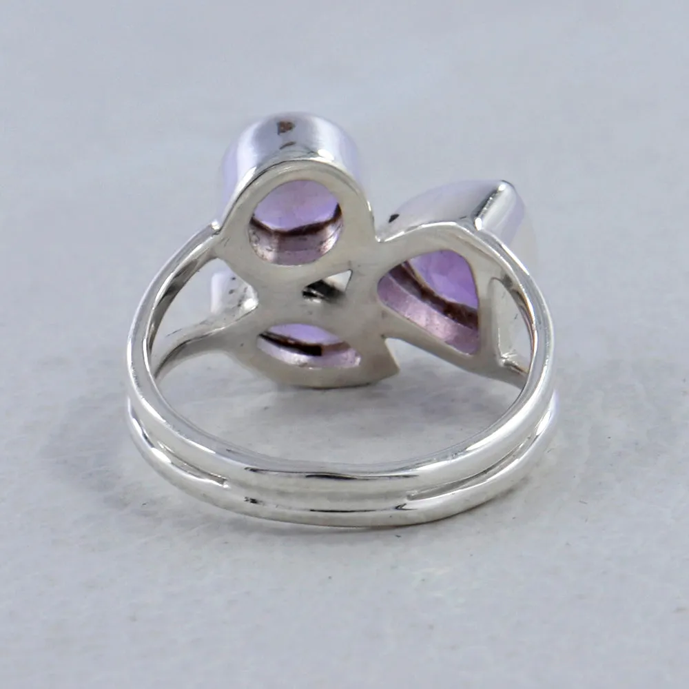 Natural Amethyst Gemstone Birthstone Ring