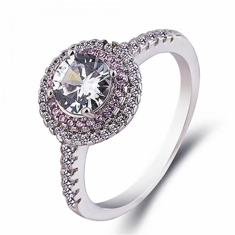 Natural Moissanite Engagement Ring for Women  Diamond18K Gold Jewelry