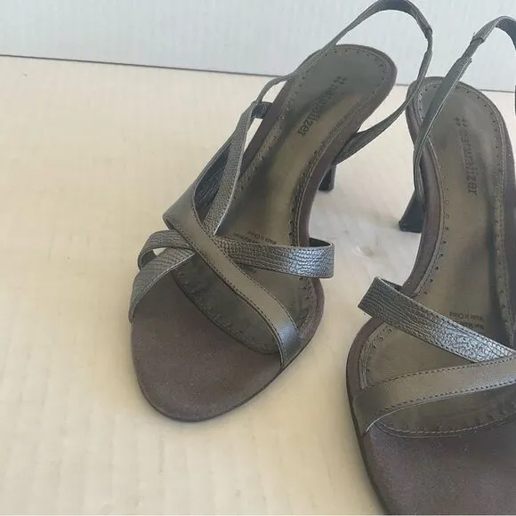 Naturalizer Heels Size 7 Gray Strappy Prissy