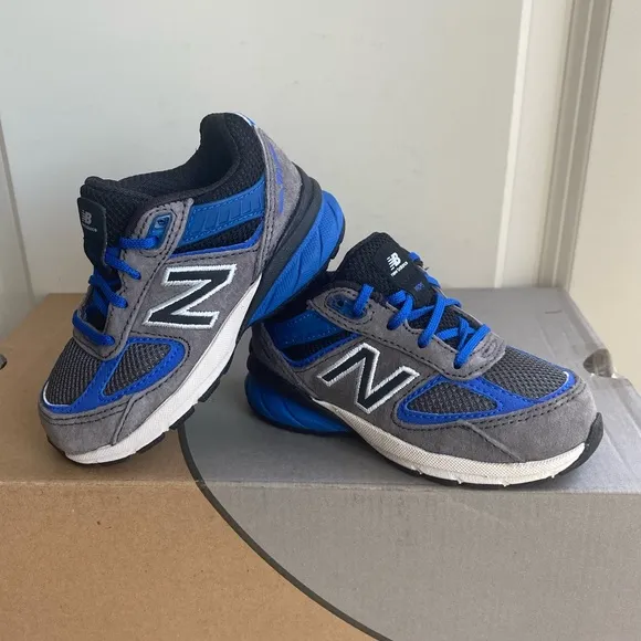 New Balance 990 Black/Blue Toddler Sneakers- SZ 6.5 C