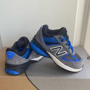 New Balance 990 Black/Blue Toddler Sneakers- SZ 6.5 C
