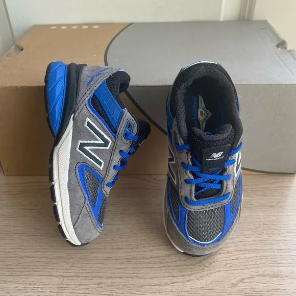 New Balance 990 Black/Blue Toddler Sneakers- SZ 6.5 C