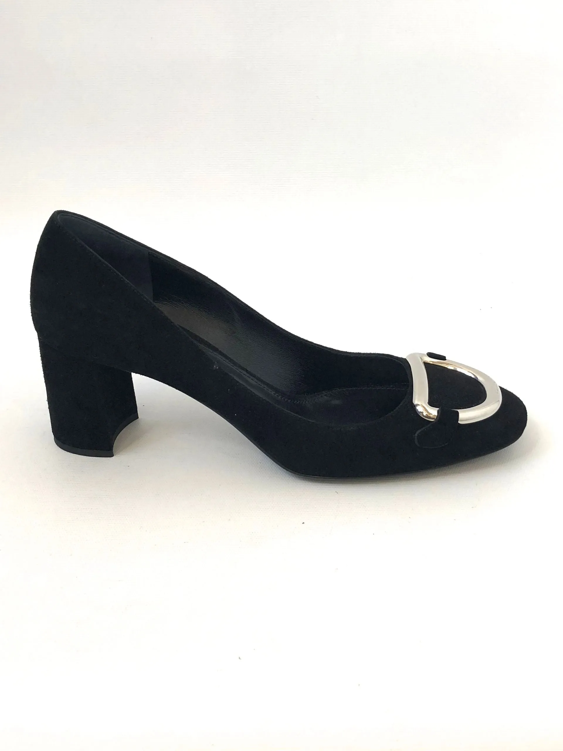 NEW Prada Suede Buckle Pump Size 38.5 It (8.5 Us)