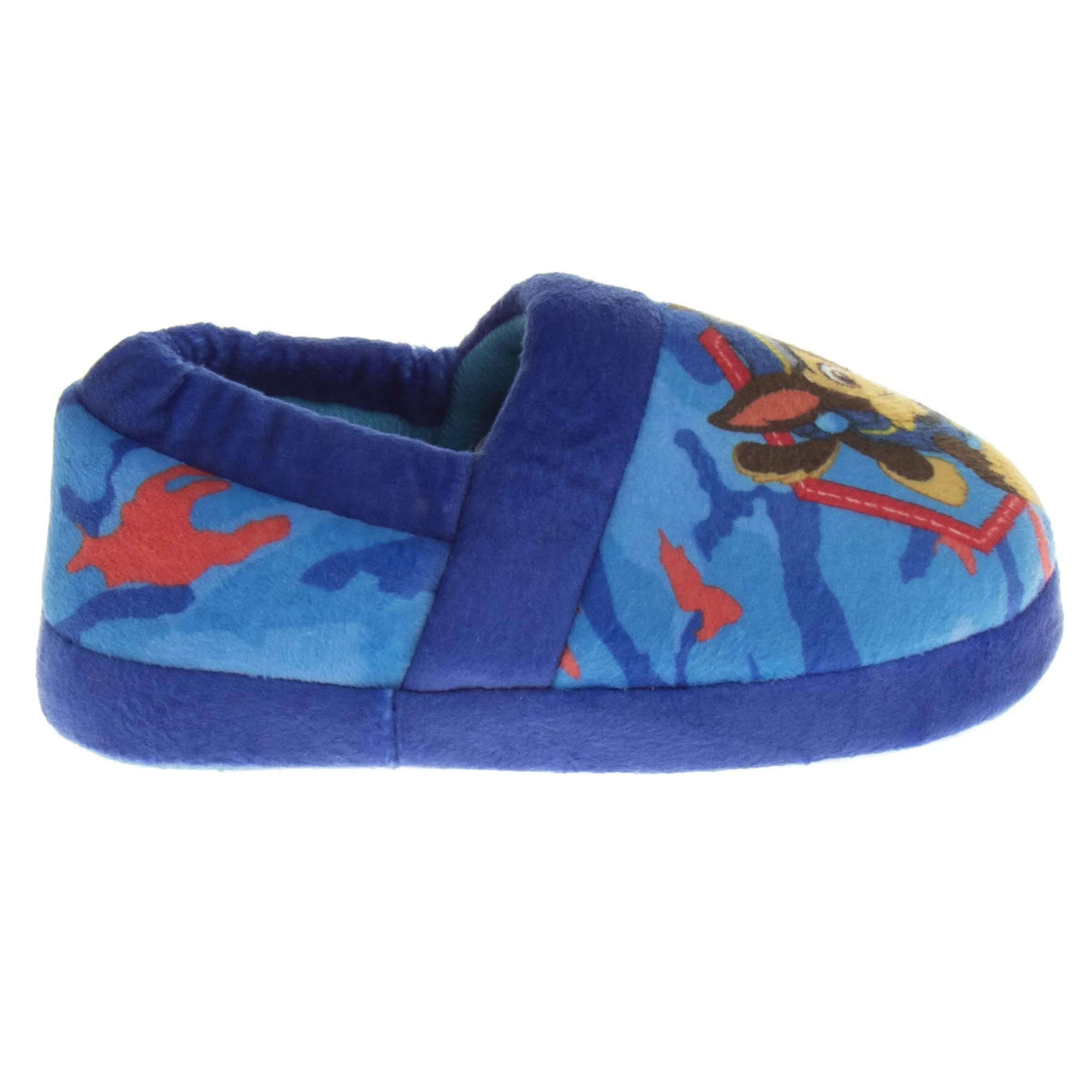 Nickelodeon Paw Patrol slippers - Boys Chase and Marshall House Shoes - Plush Lightweight Warm indoor Comfort Soft Aline House Slippers - Blue 3D Ears (Toddler - Little Kid)