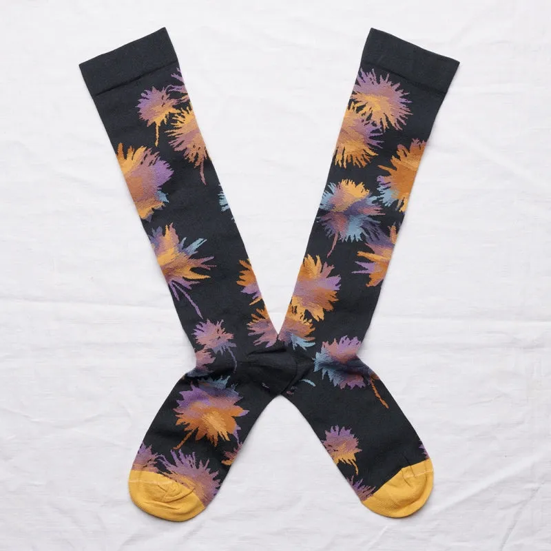 Night Flower Knee Highs