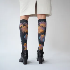 Night Flower Knee Highs
