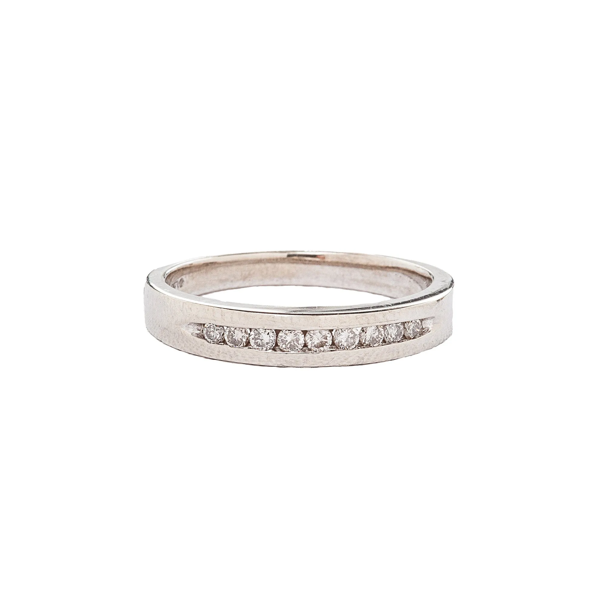 Nine Diamond 14K White Gold Ring