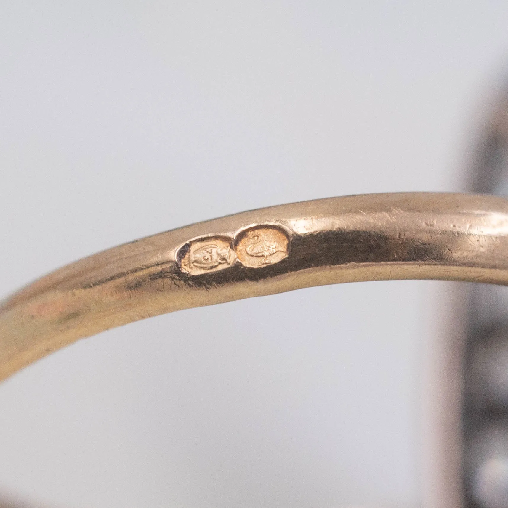 Old Mine Diamond Navette Ring c1900
