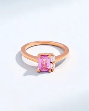 One of a Kind Mini Toi Et Moi Pink Sapphire & Diamond Ring