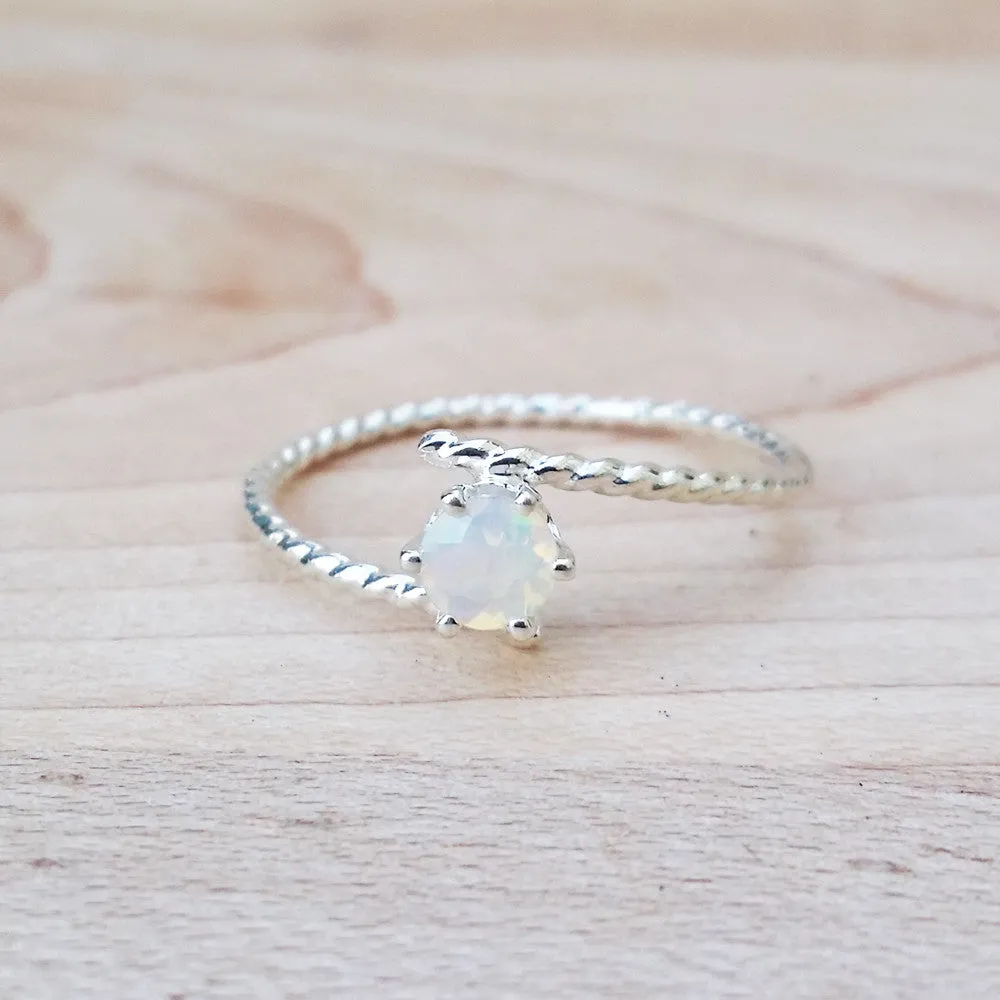 Opal Gold Ring Dainty Cute Rings Handmade