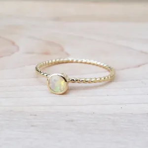 Opal Gold Ring Dainty Cute Rings Handmade