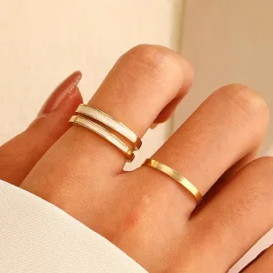 open ring double layer two-piece ring JLTR0546