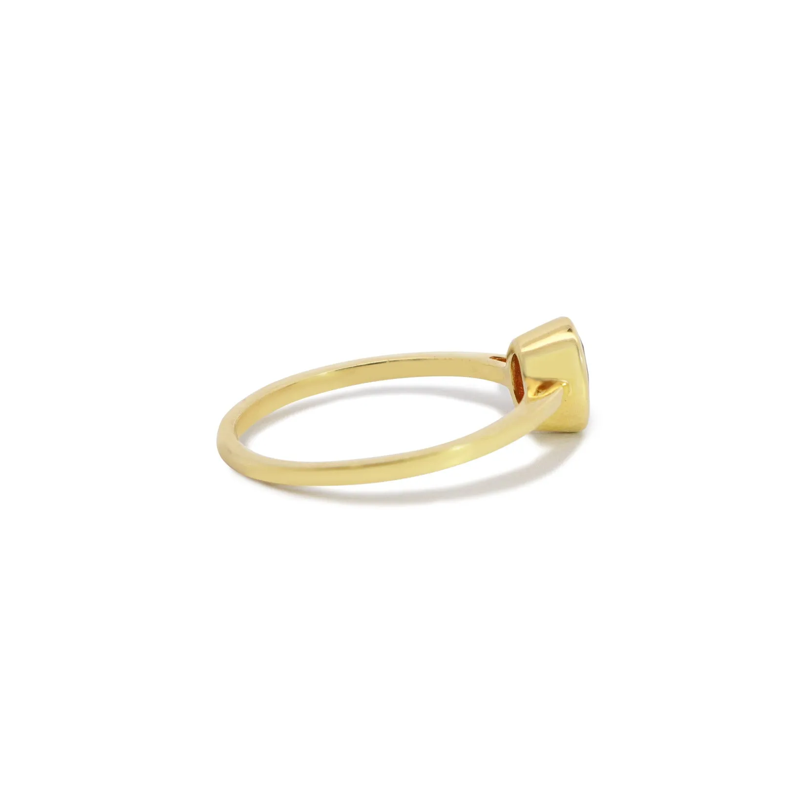 Oval Citrine Bezel Ring
