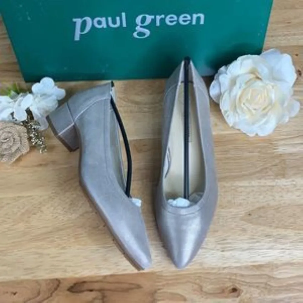 Paul Green Champagne Suede Heels 6