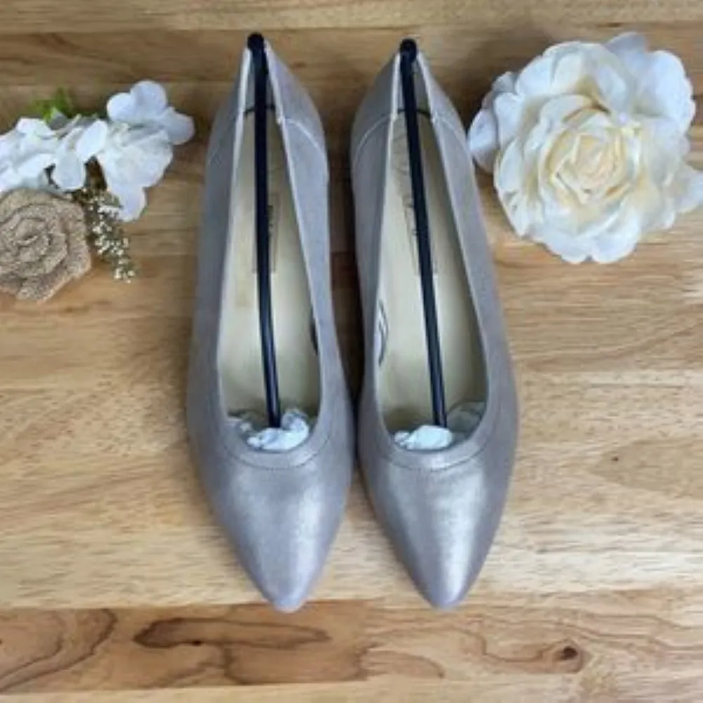 Paul Green Champagne Suede Heels 6