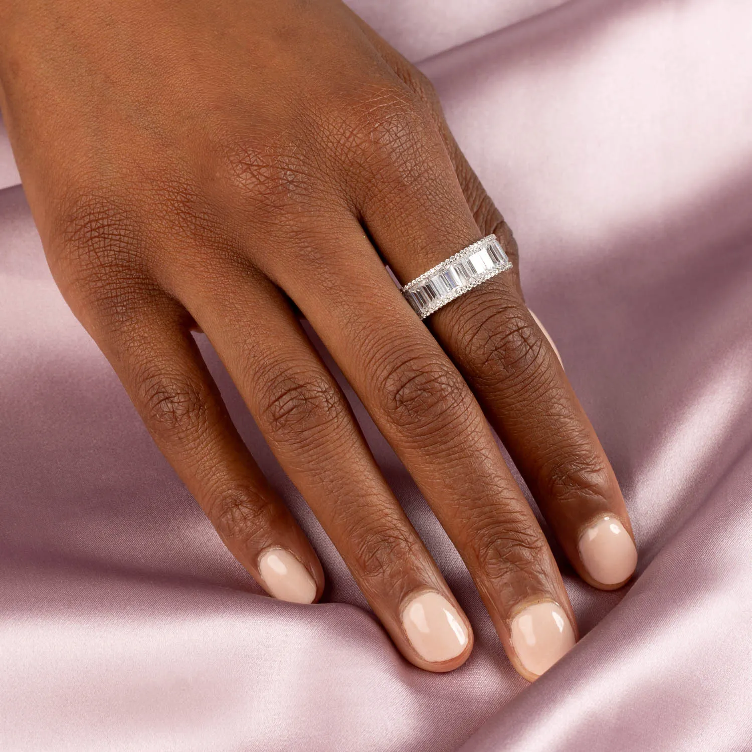 Pavé x Baguette Eternity Band