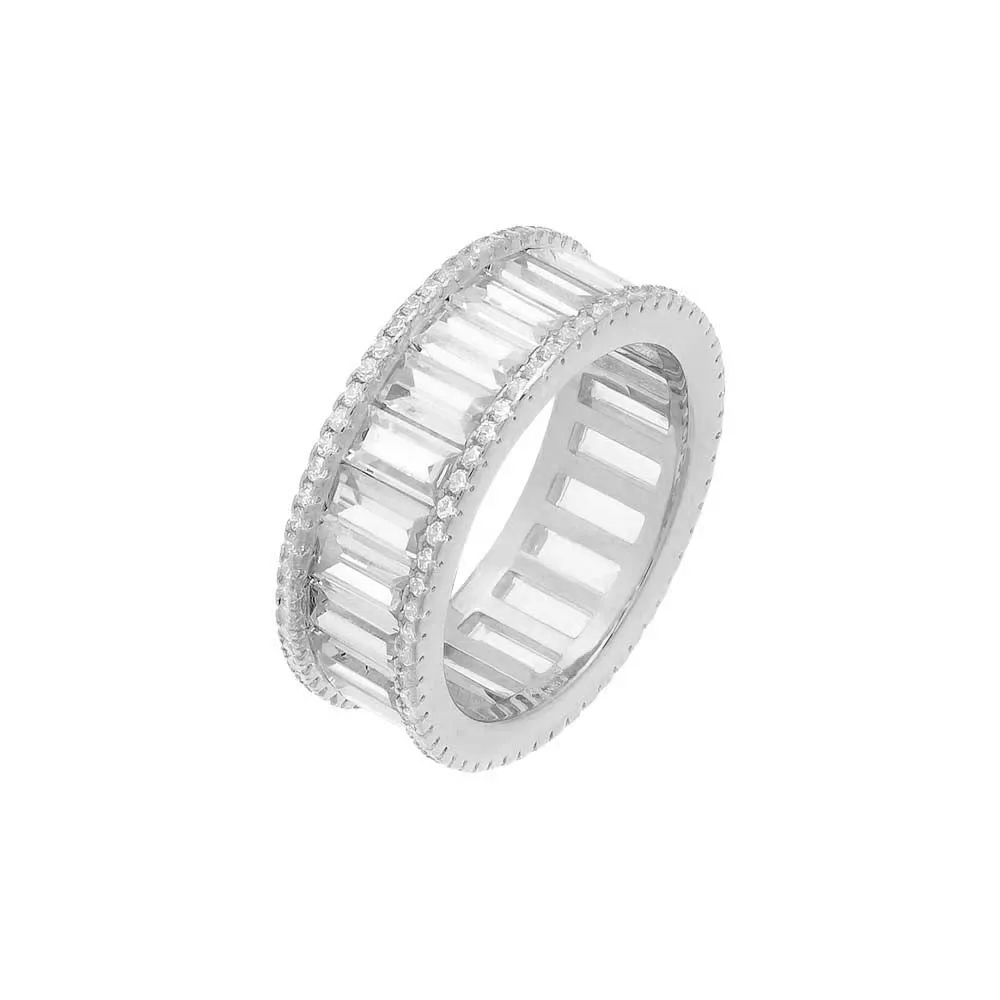 Pavé x Baguette Eternity Band
