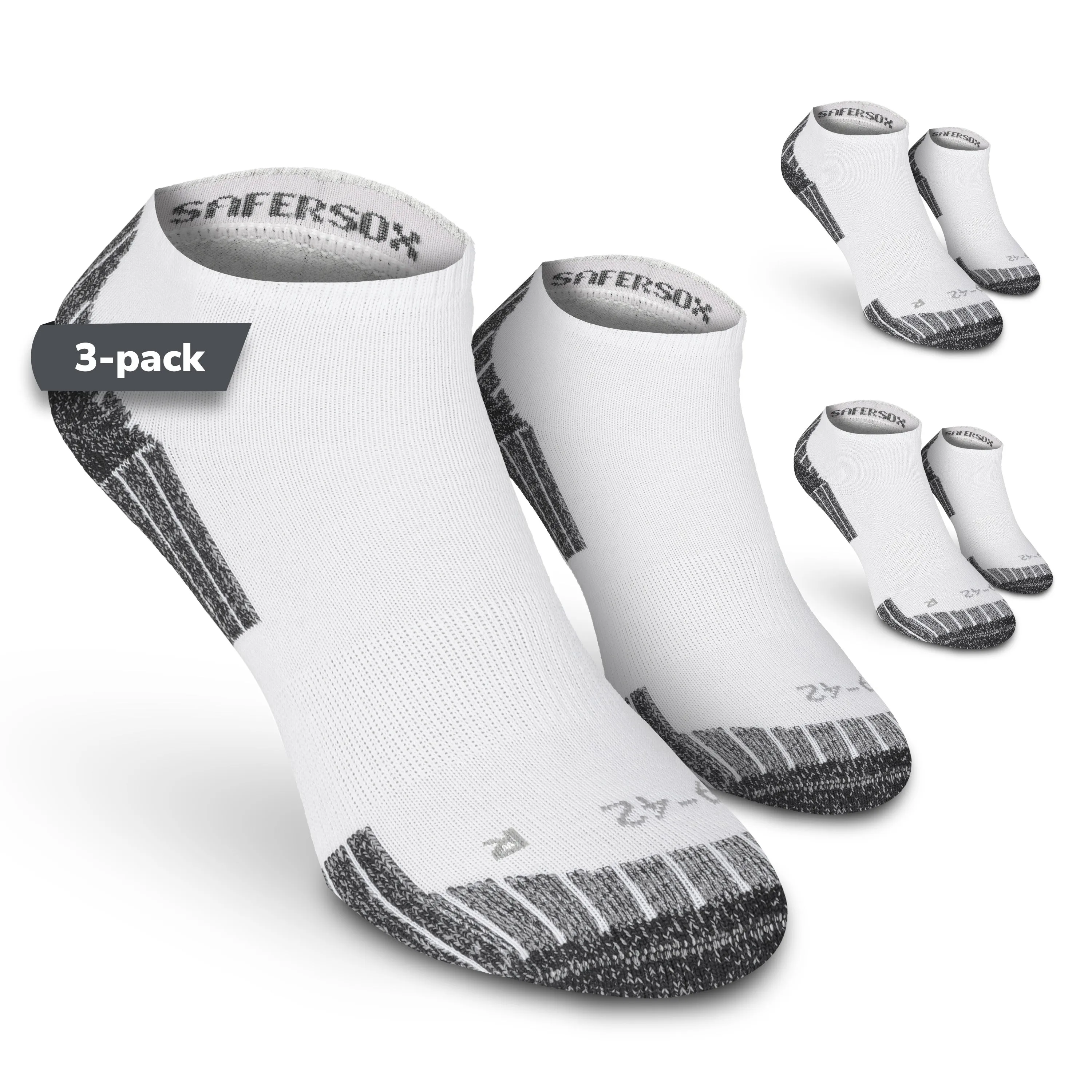 Performance Running Socks – White / 3 Pairs