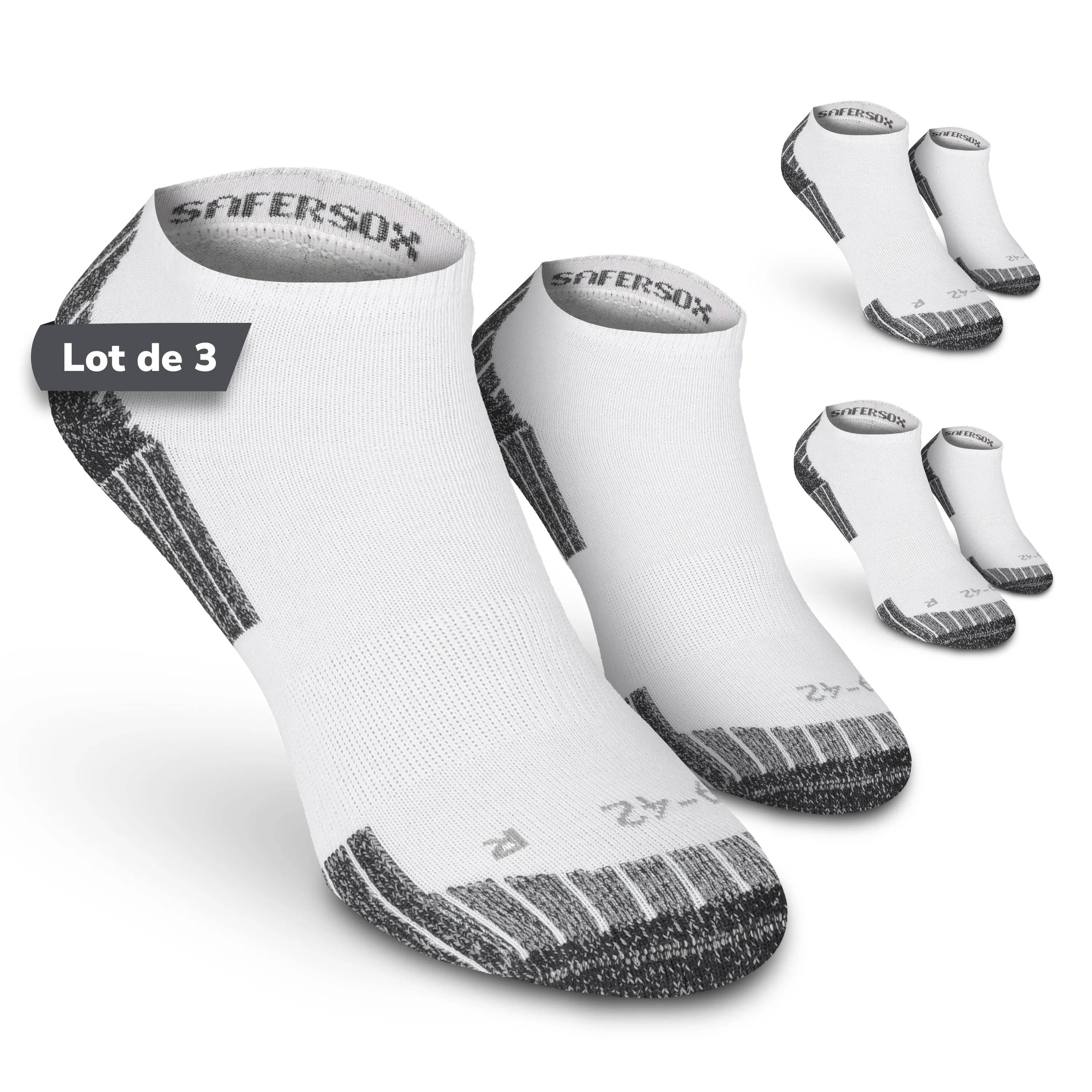 Performance Running Socks – White / 3 Pairs