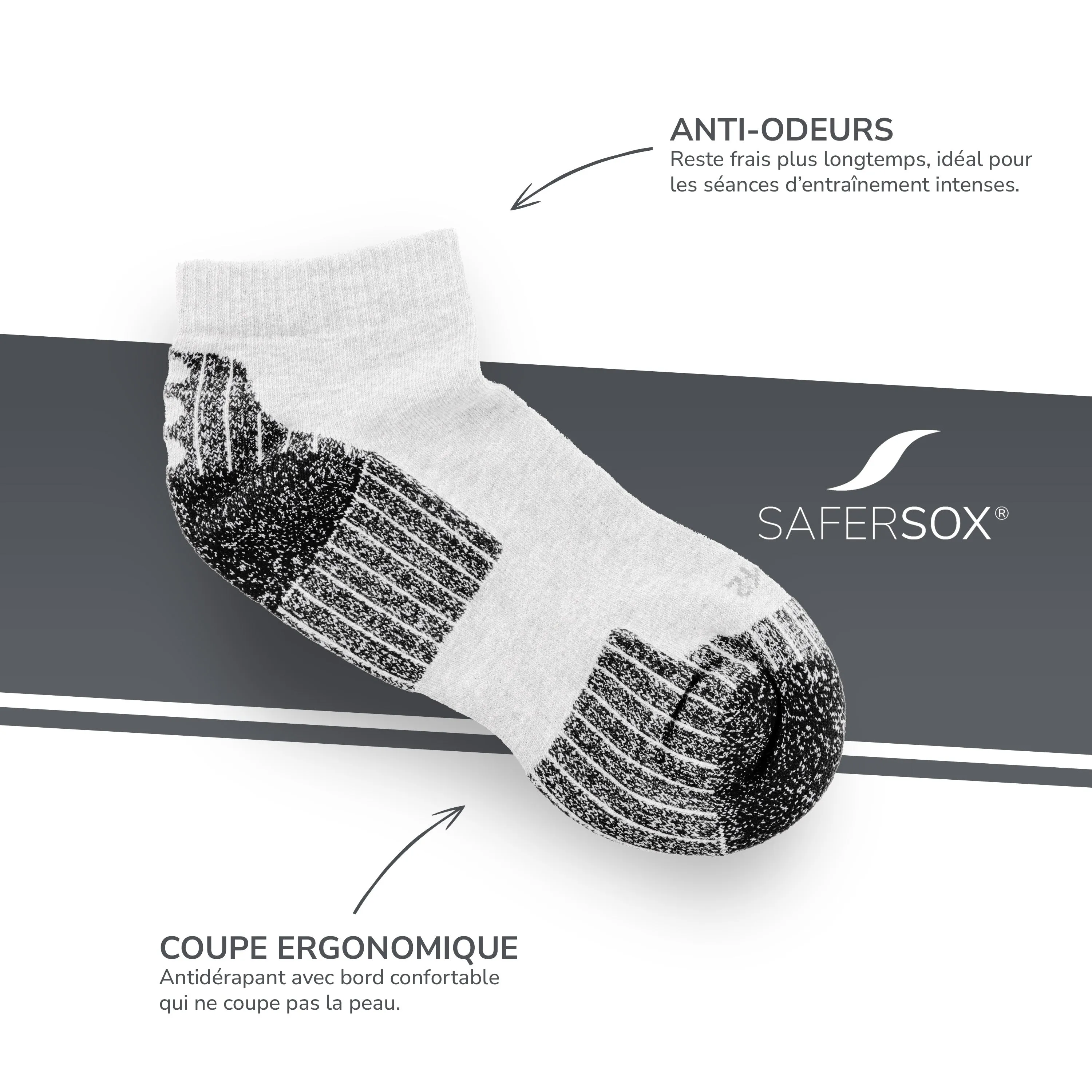 Performance Running Socks – White / 3 Pairs