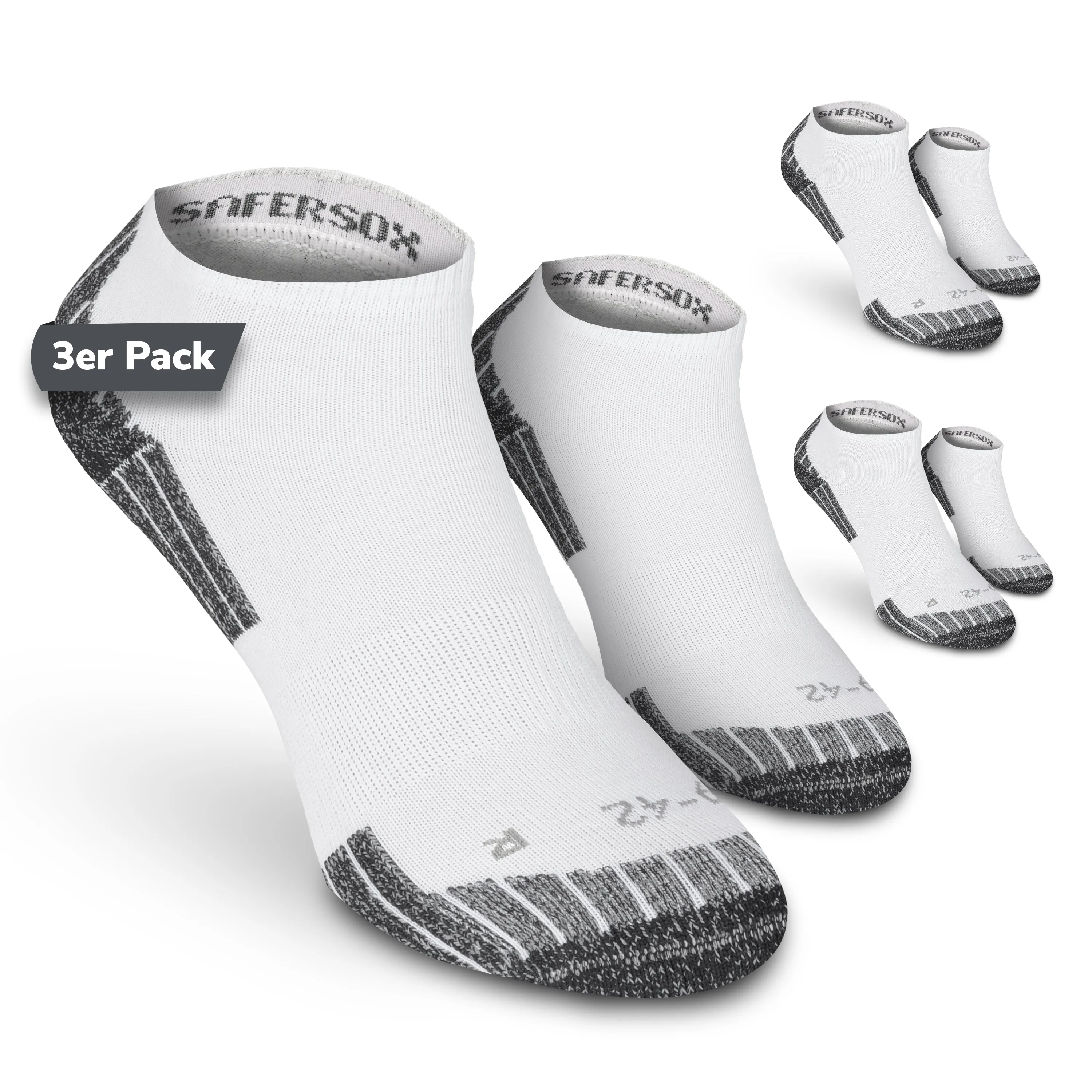 Performance Running Socks – White / 3 Pairs