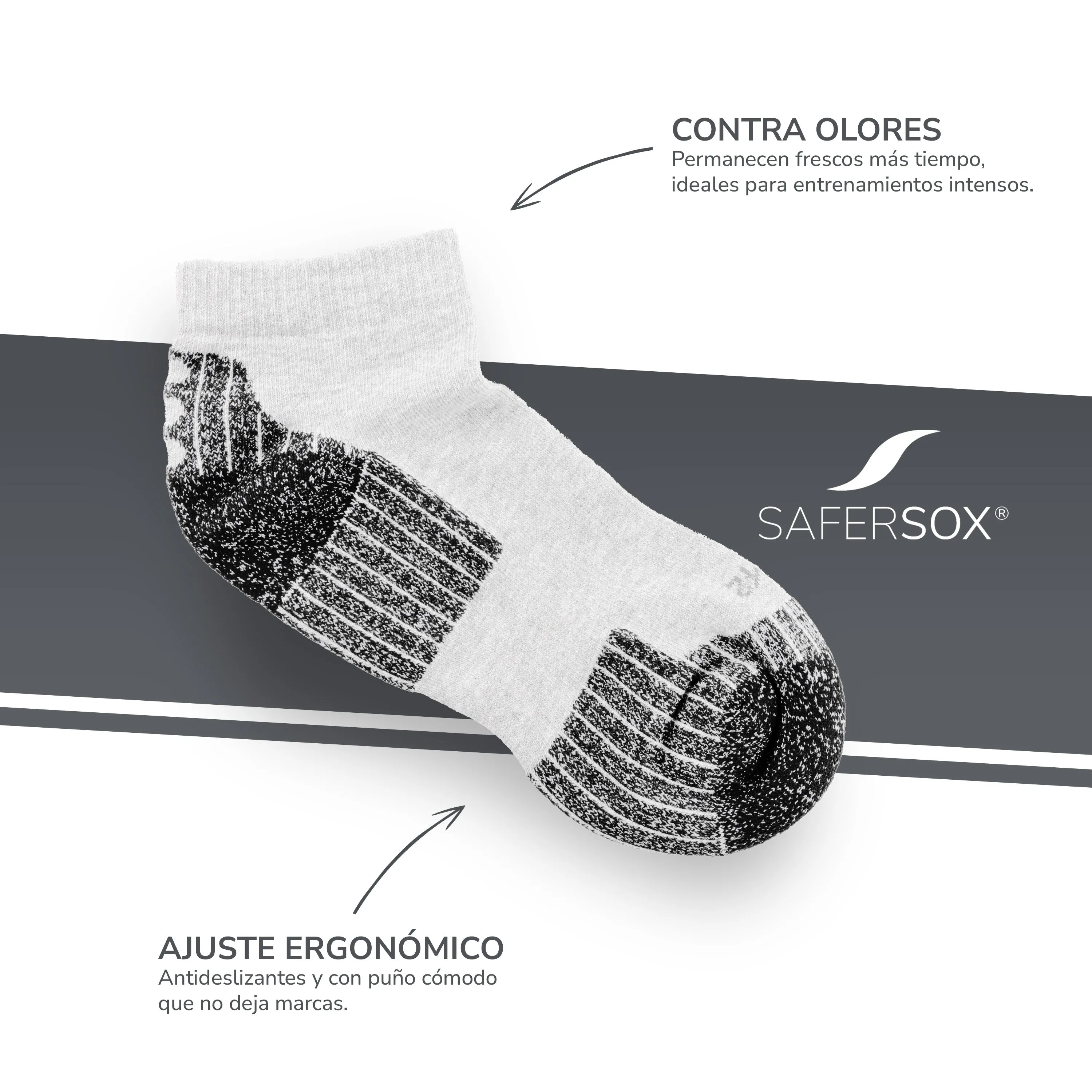 Performance Running Socks – White / 3 Pairs