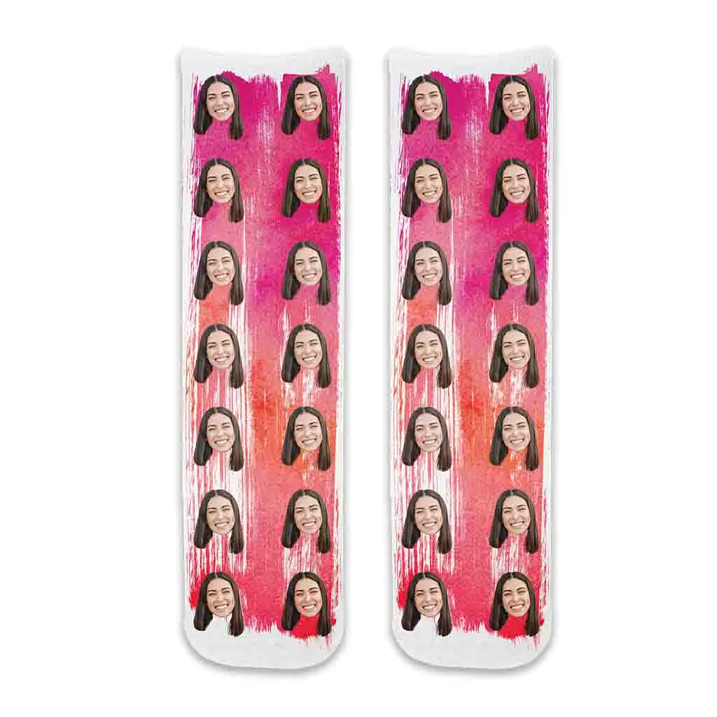 Personalized Face Socks with Photos Printed on Cotton Socks