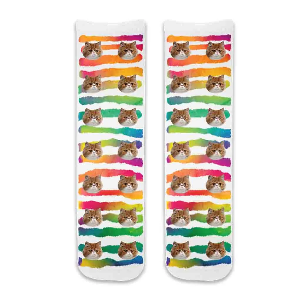 Personalized Face Socks with Photos Printed on Cotton Socks