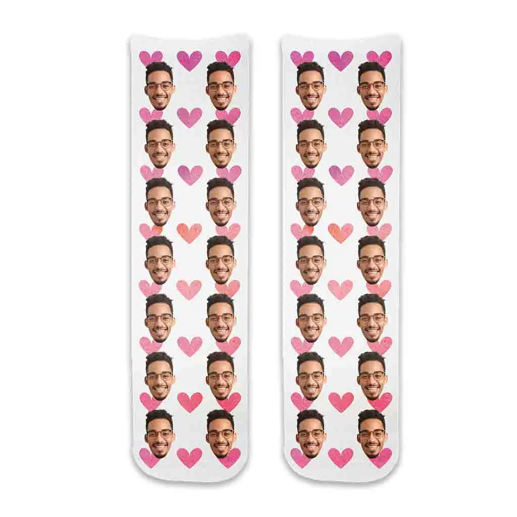 Personalized Face Socks with Photos Printed on Cotton Socks