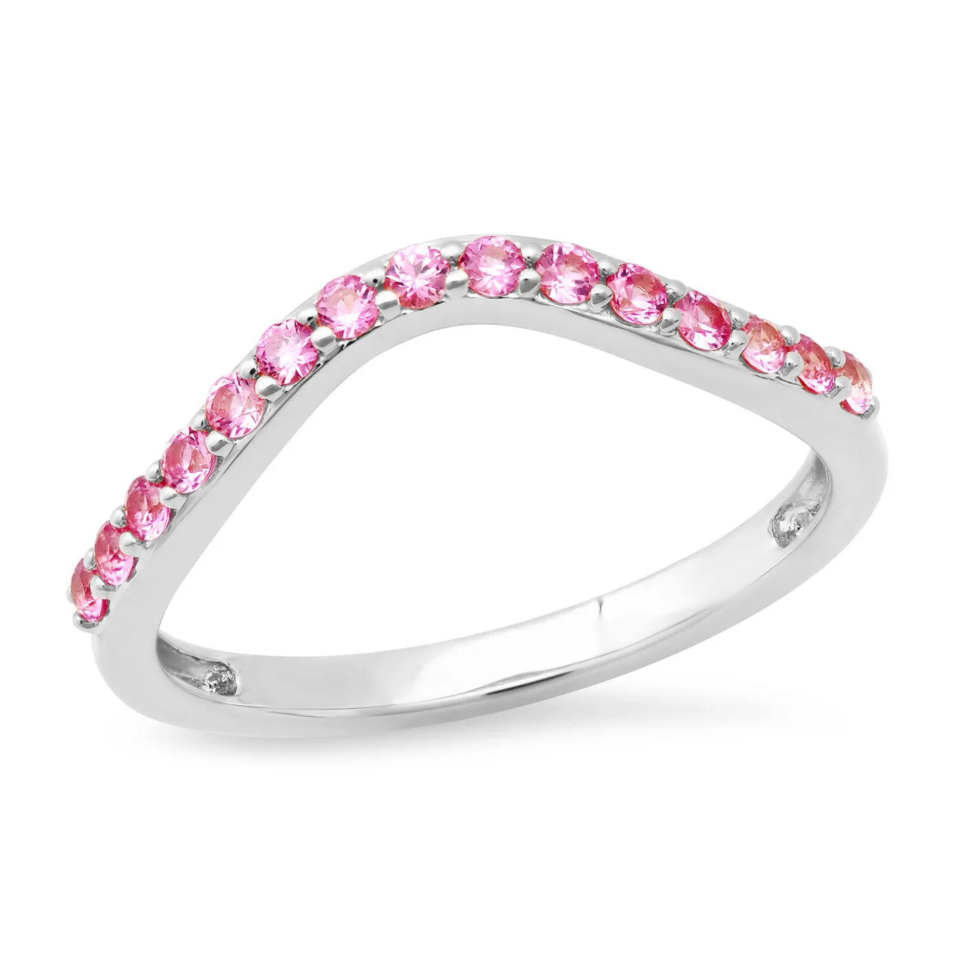 Pink Sapphire Contour Ring