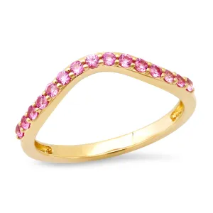 Pink Sapphire Contour Ring