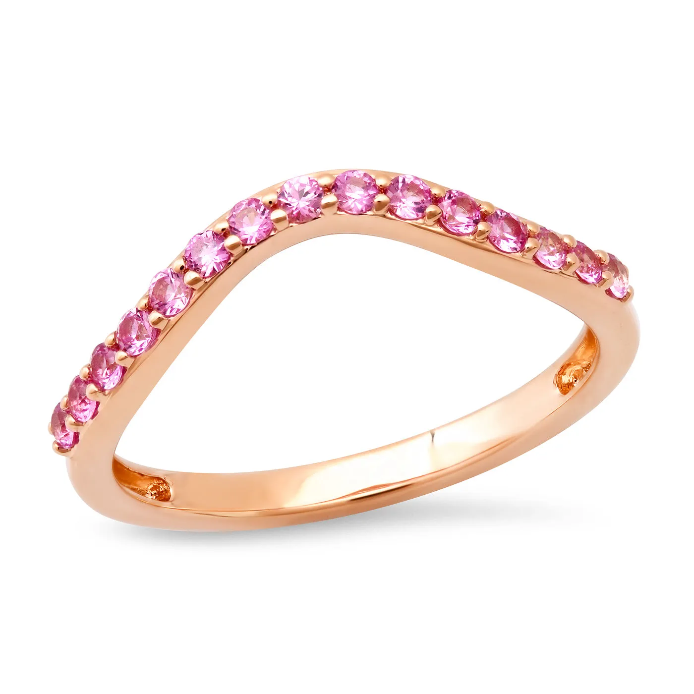 Pink Sapphire Contour Ring