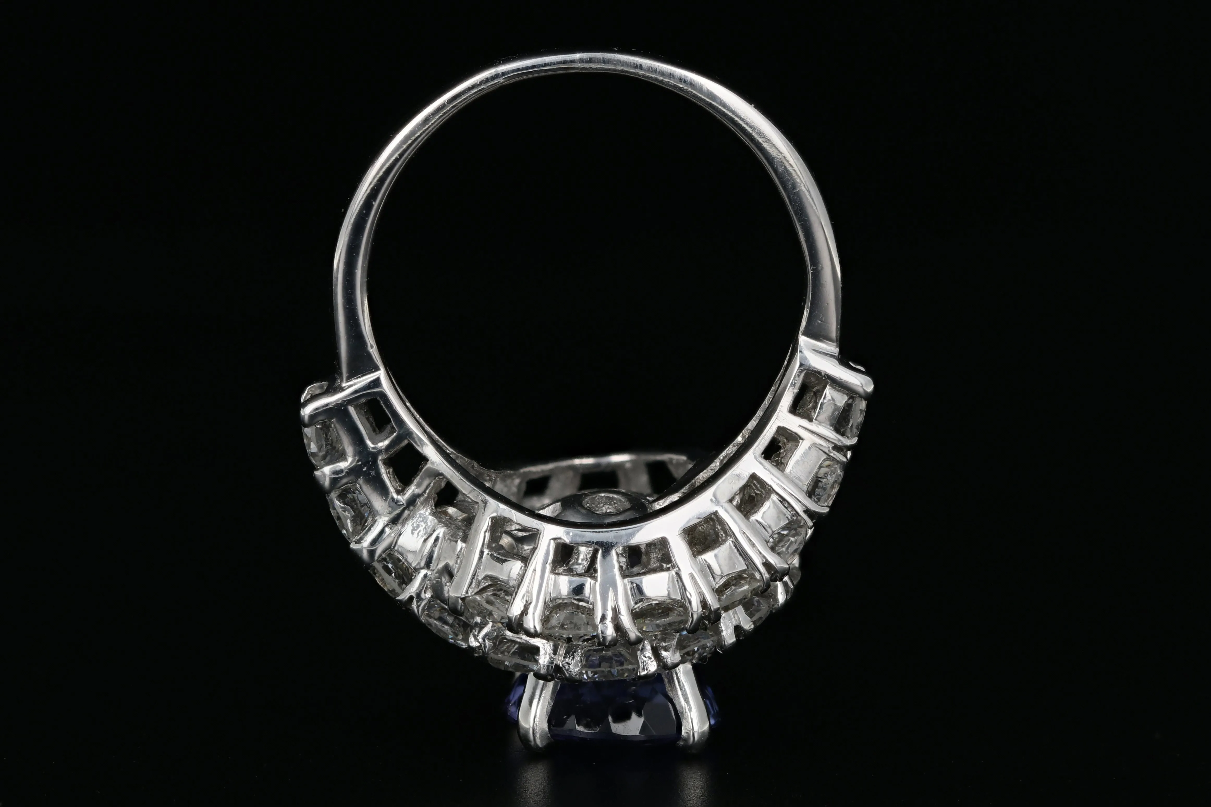 Platinum 2.68 Carat Tanzanite and Diamond Ring