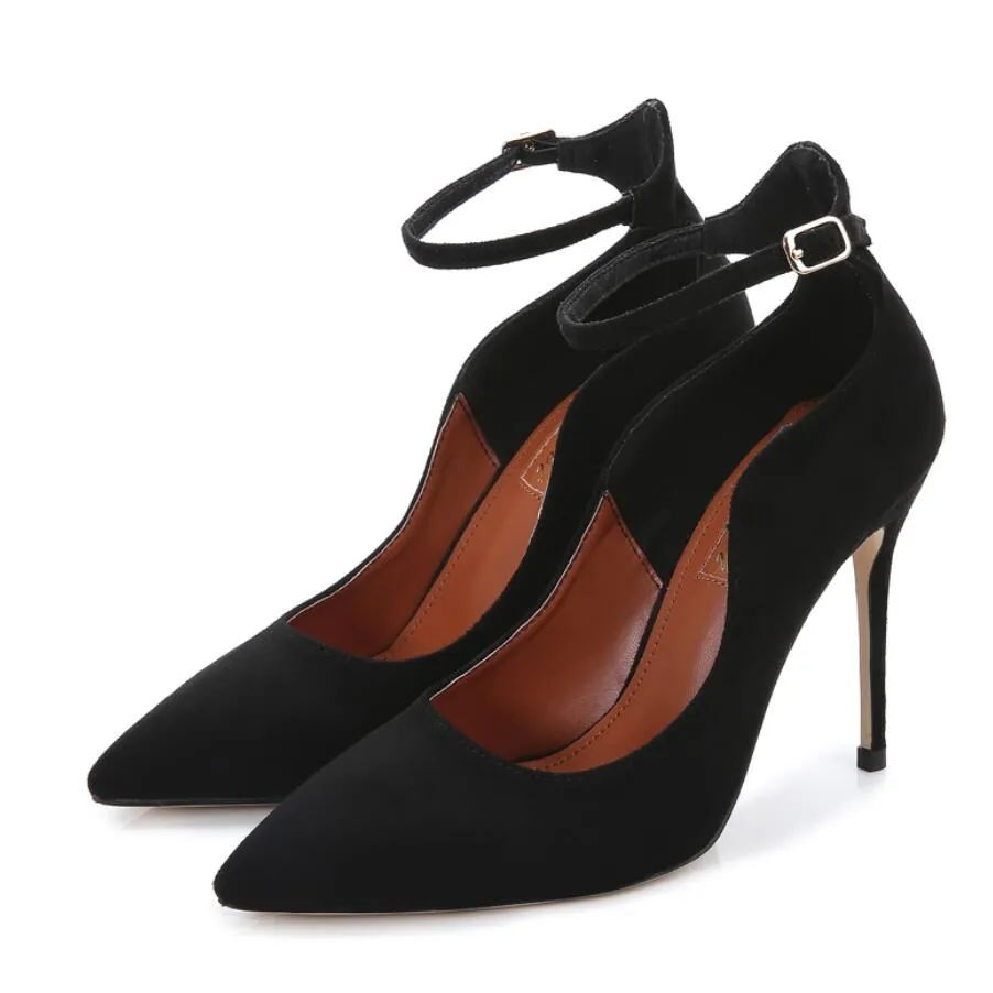 Pointed Ankle Strap Pump Shoes GS315