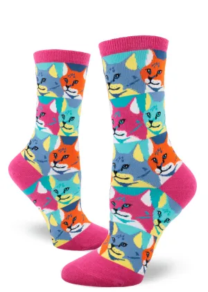 Pop Art Cat Women's Socks