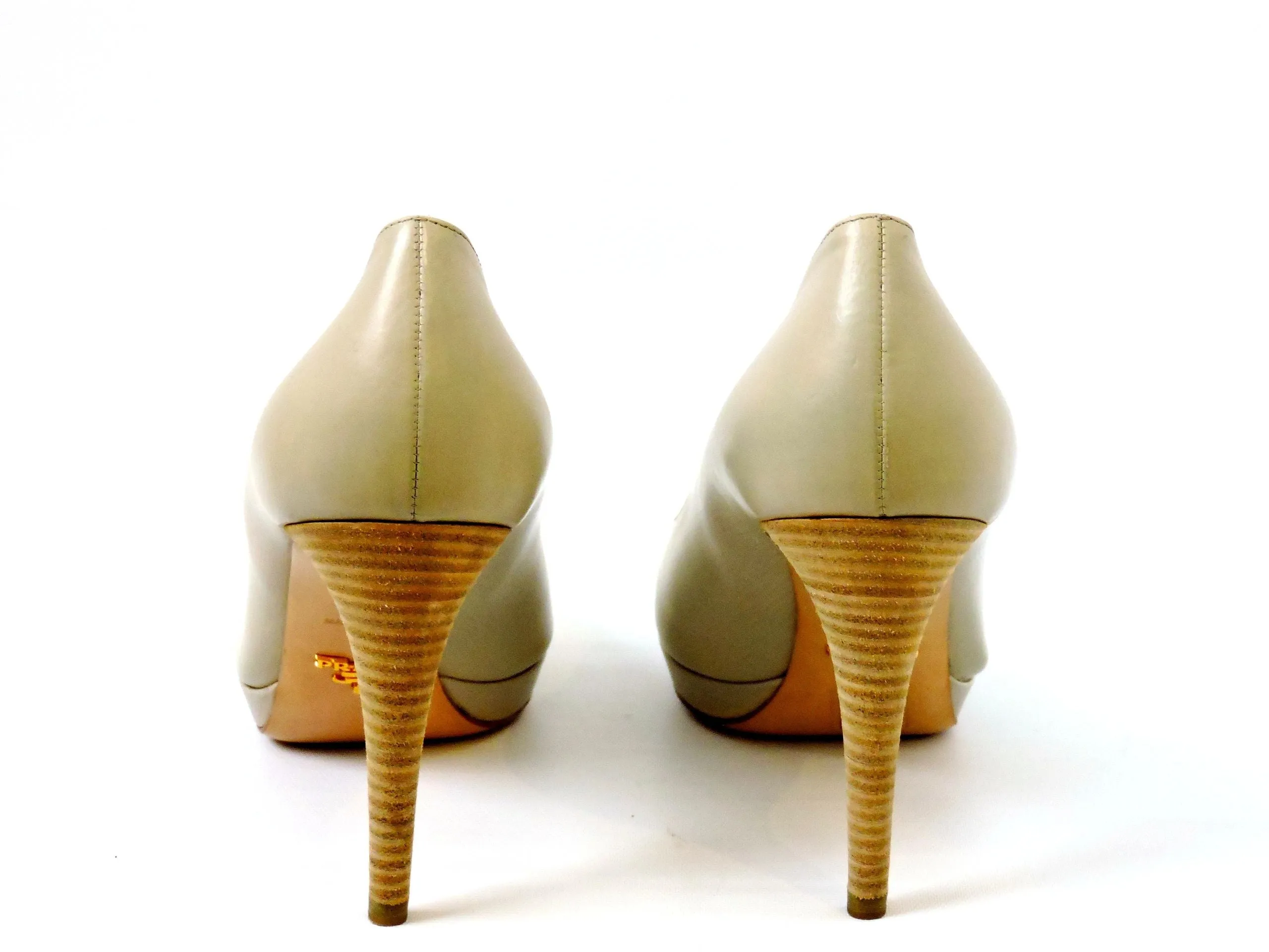 Prada Leather Platform Pump Size 41 It (11 Us)