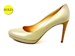 Prada Leather Platform Pump Size 41 It (11 Us)