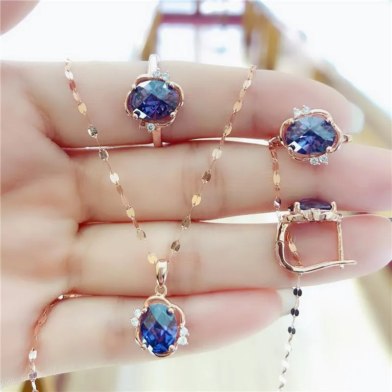 Purple Amethyst Jewelry Set for women engagement Jewelry