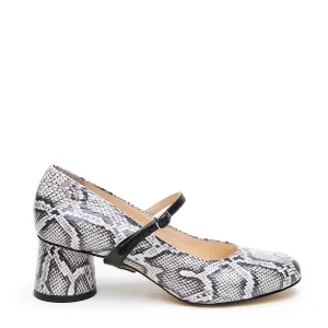 Python Ballet Pump   Black Twiggy Strap