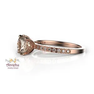 Rachel 2-Morganite Ring