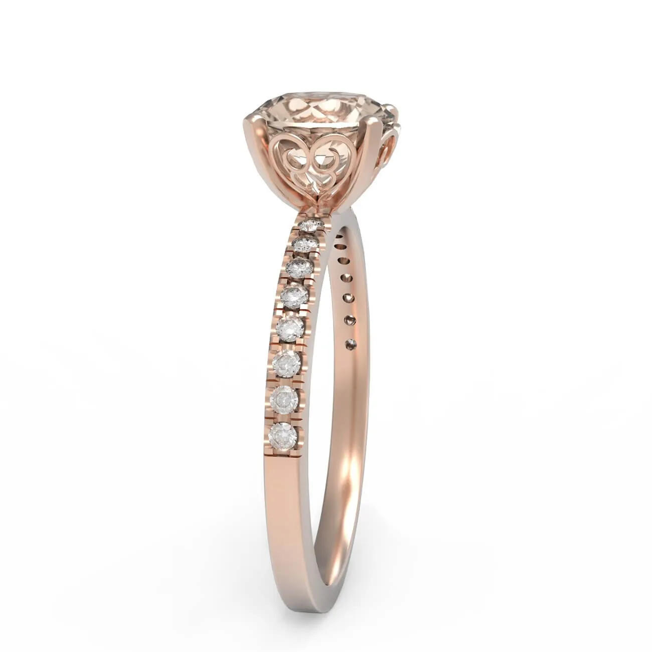 Rachel 2-Morganite Ring