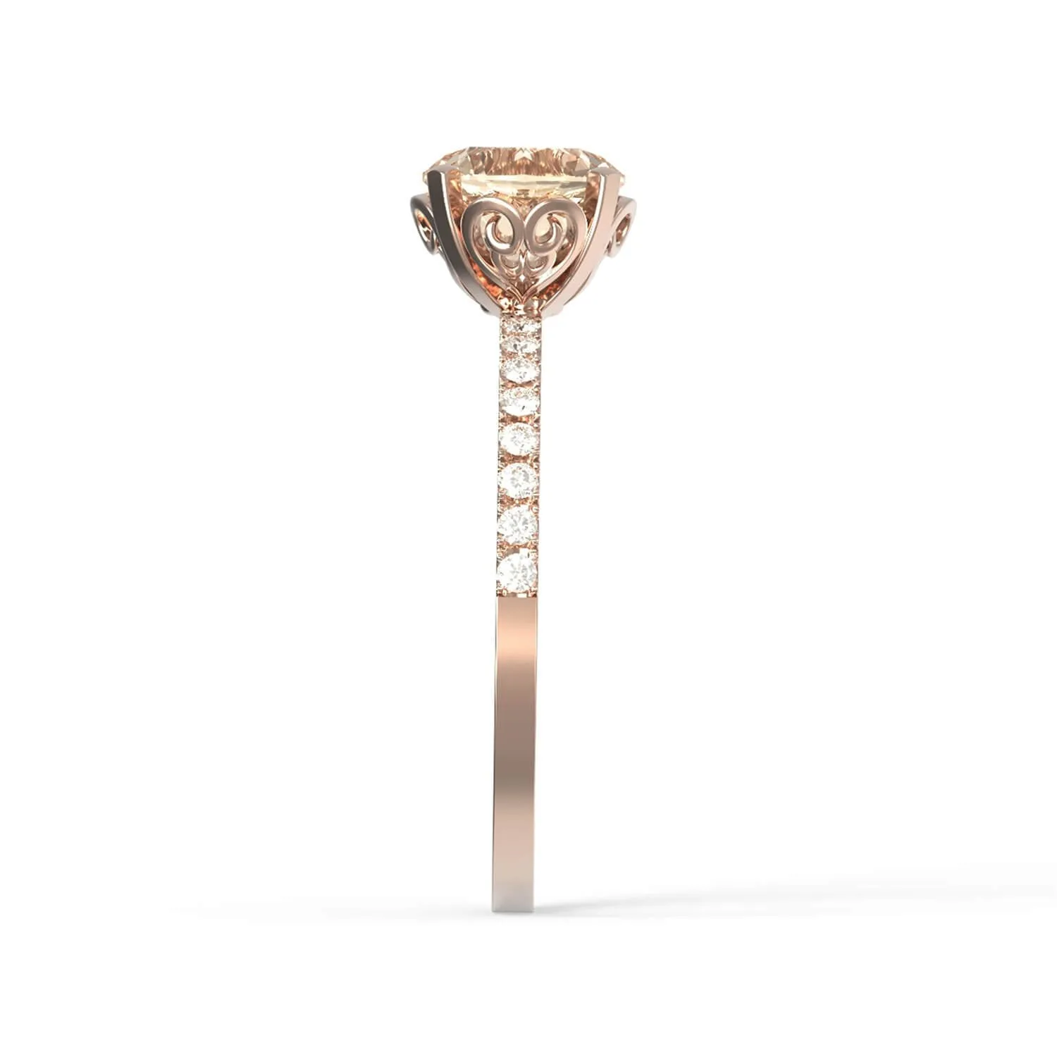 Rachel 2-Morganite Ring