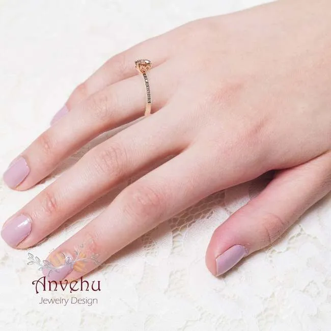 Rachel 2-Morganite Ring