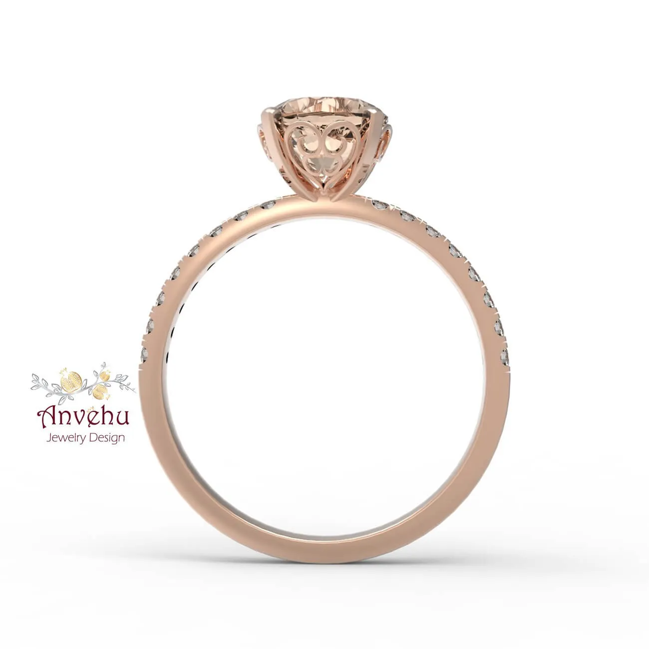 Rachel 2-Morganite Ring