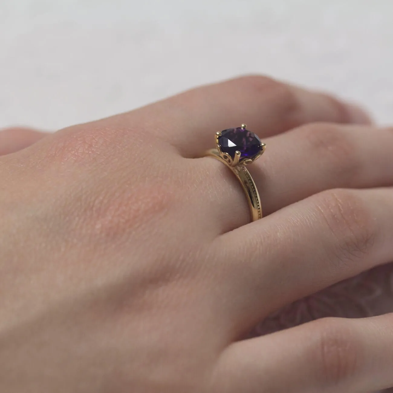 Rachel -  Amethyst ring