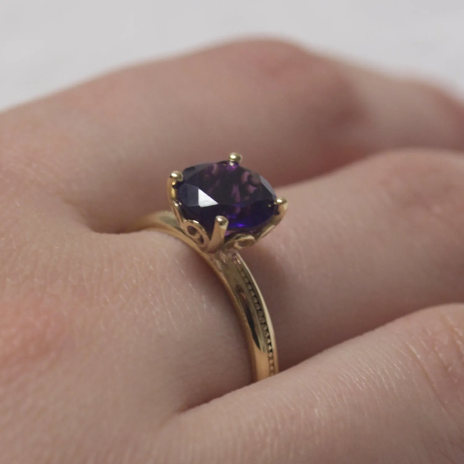 Rachel -  Amethyst ring