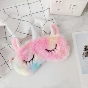 Rainbow Unicorn Slippers,Cozy Blinders,Fluffy Drawstring Bags,Plush Head Bands