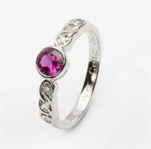 Retired JULY Birthstone Silver Celtic Ring LS-SL94-7